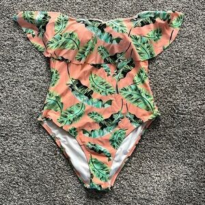 Floral off shoulder 1 piece